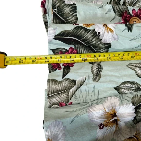 NWT HELL BUNNY RETRO 50S VINTAGE STYLE GREEN FLORAL TAHITI SKIRT SIZE SMALL - Picture 9 of 15